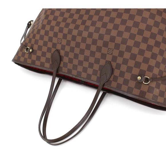 Louis Vuitton Damier Neverfull GM Tote Bag Ebene Series Gold Metal Fittings - Picture 5 of 7
